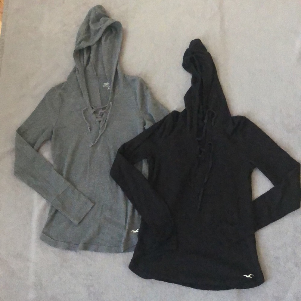 Hollister Long Sleeve Hooded T-shirt Bundle XS